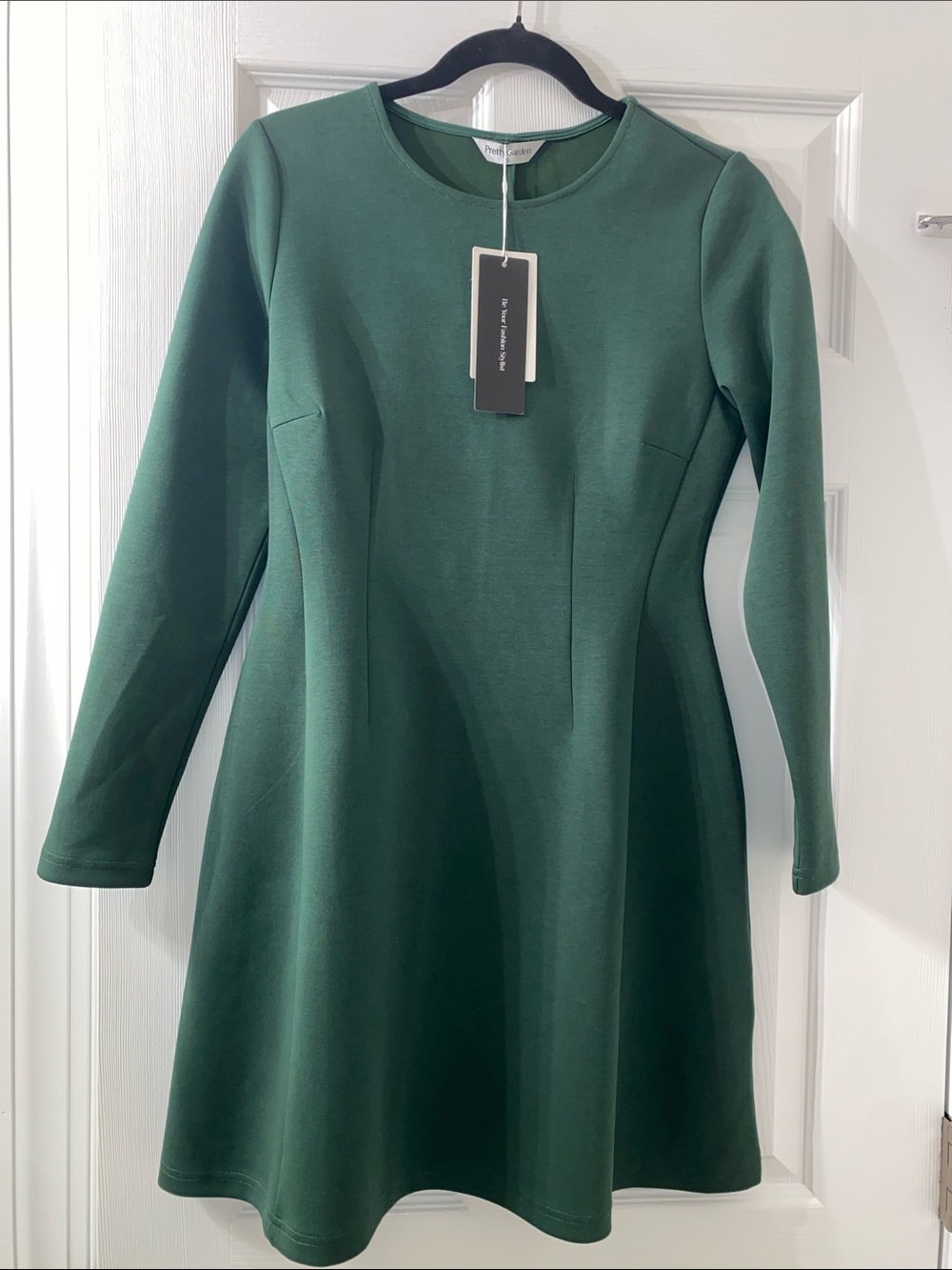 PRETTYGARDEN Womens Long Sleeve Pleated Mini Dress small